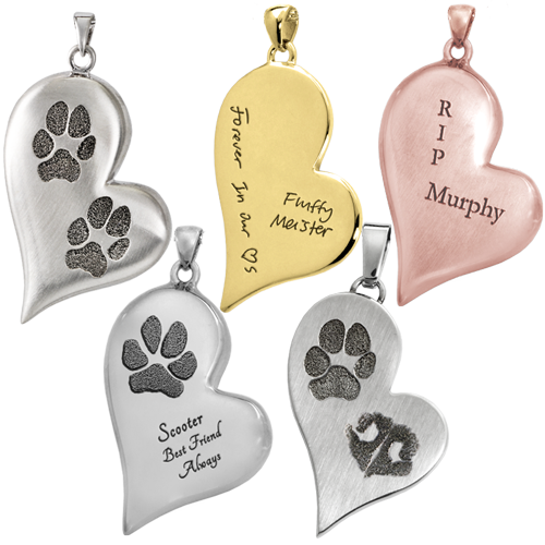 Pet Personalized Teardrop Heart Jewelry